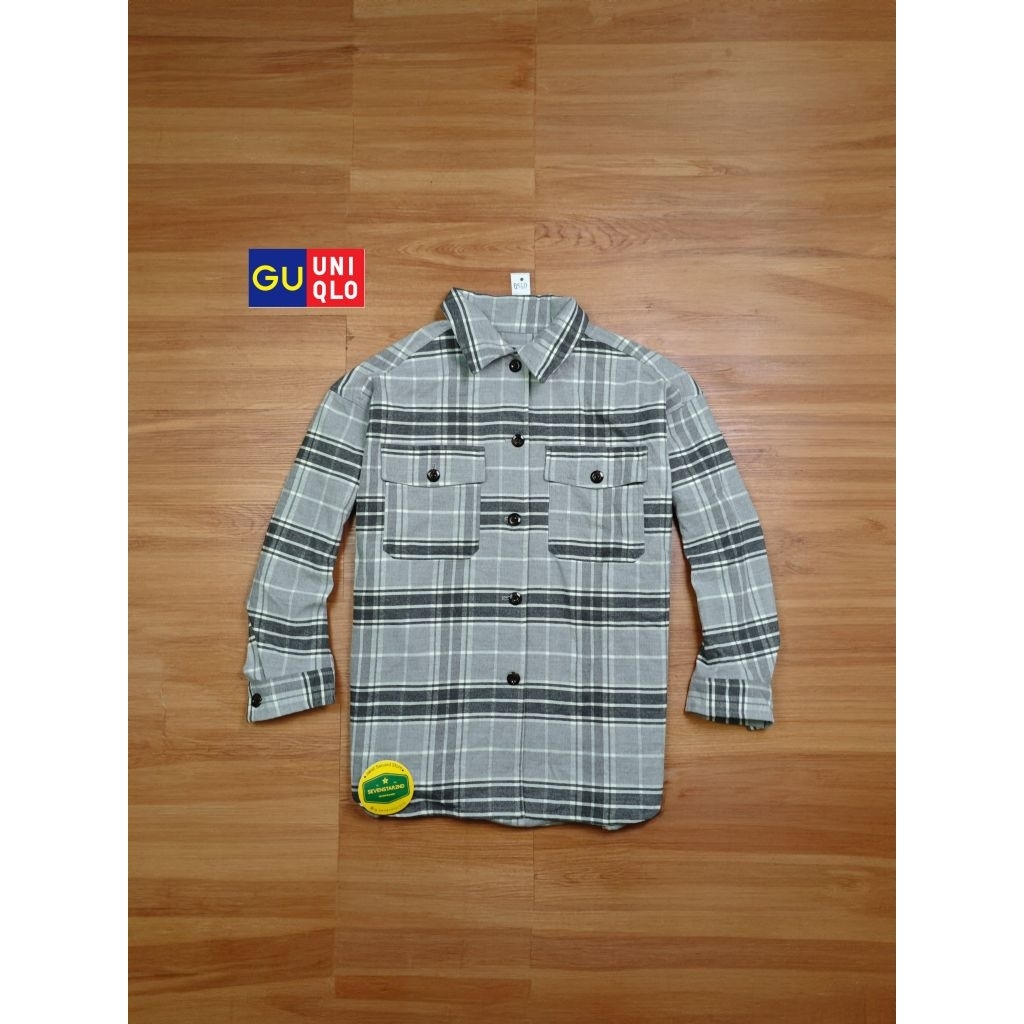 gu Casual flanel veterano outer jacket