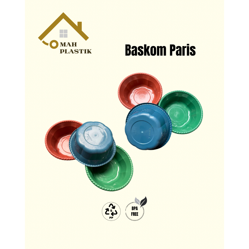 (PAKET HEMAT 100 PCS) BASKOM PARIS - BASKOM PLASTIK NASI HAJATAN - WADAH NASI BERKAT KENDURI SERBAGU