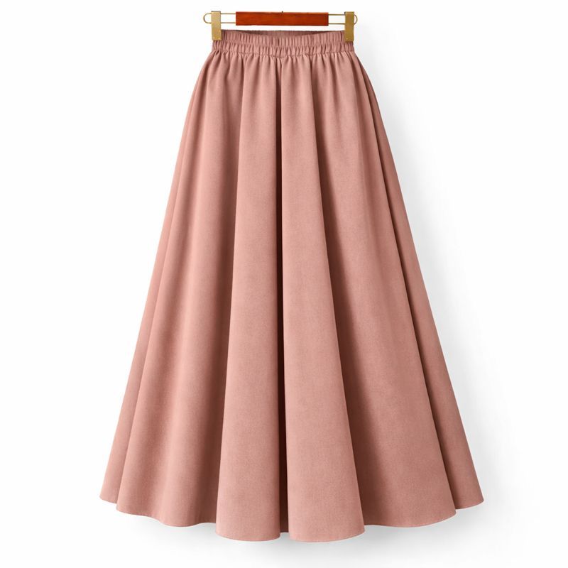Rok Panjang Wanita WOLFIS Polos Premium Ada Saku Kantong Lebar Payung Flowy Jumbo Bahan Tebal Formal Kerja Kuliah Casual Muslimah by KaRINA