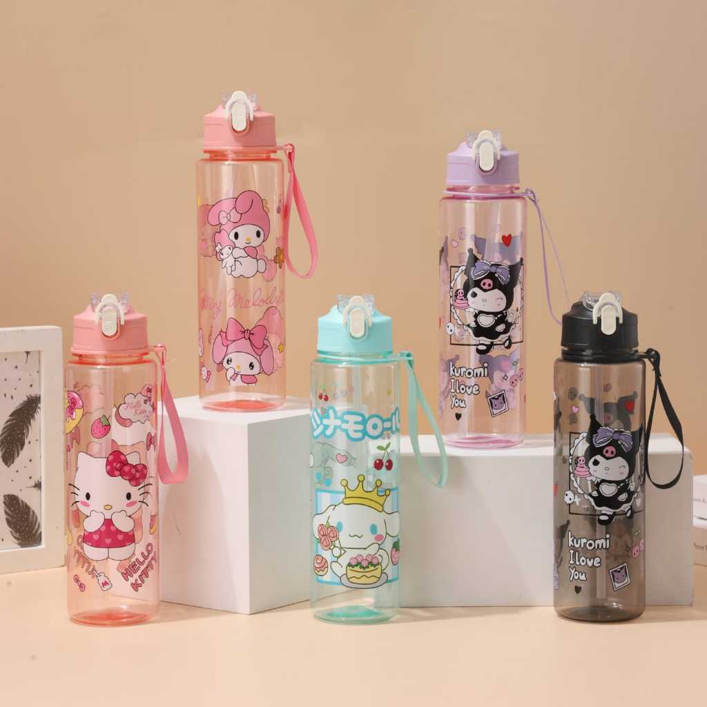 BOTOL MINUM ANAK  KARAKTER  SANRIO 900ML BPA FREE BOTTEL FASION KANCING