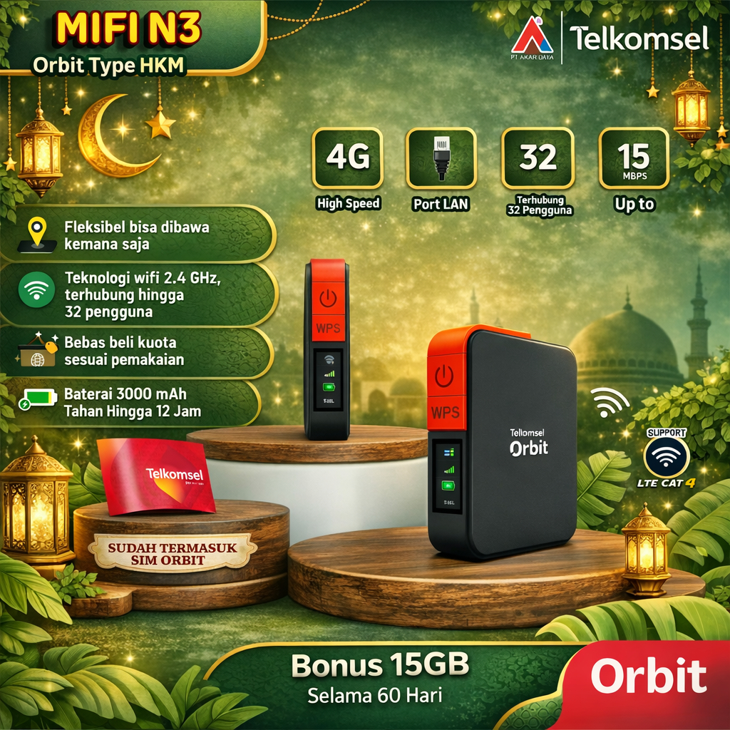 Telkomsel Orbit MiFi N3 / Orbit Mifi N3 / Modem Mifi N3