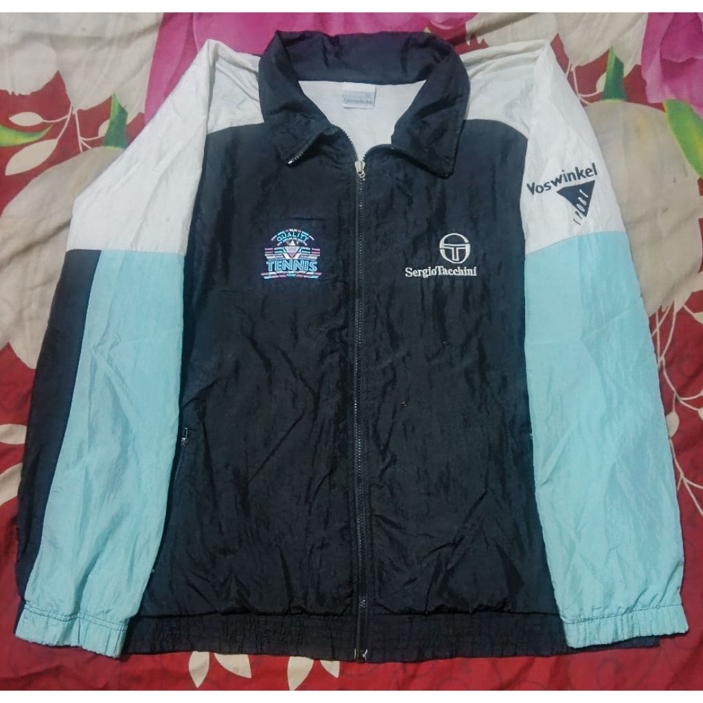 Jaket Windbreaker Casual Sergio Tacchini Colorblok Vintage Nikolausdorfer Tennis Club