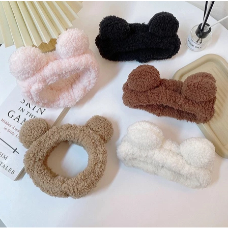 BANDANA KARAKTER LUCU ALA KOREA/BANDANA POMPOM