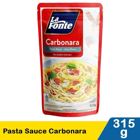 La Fonte Pasta Sauce Carbonara Kemasan Pouch 315g Saus Pasta Spageti Carbonara Sauce Instan Siap Saj