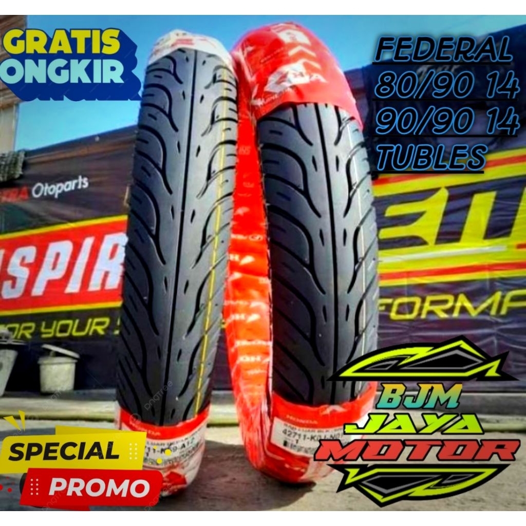 BAN FEDERAL 80/90 90/90 14 TUBLES