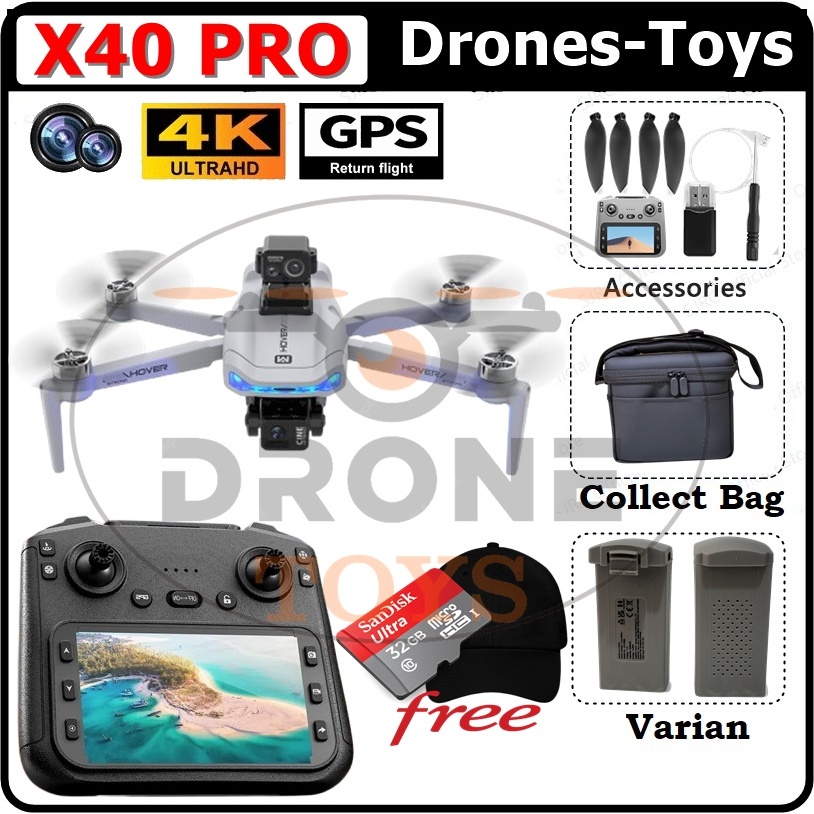 Drone JJRC X40 PRO GPS 3Axis Gimbal Camera 4K HD 1080p With Screen Remote Control Vs Drone SG901 Max