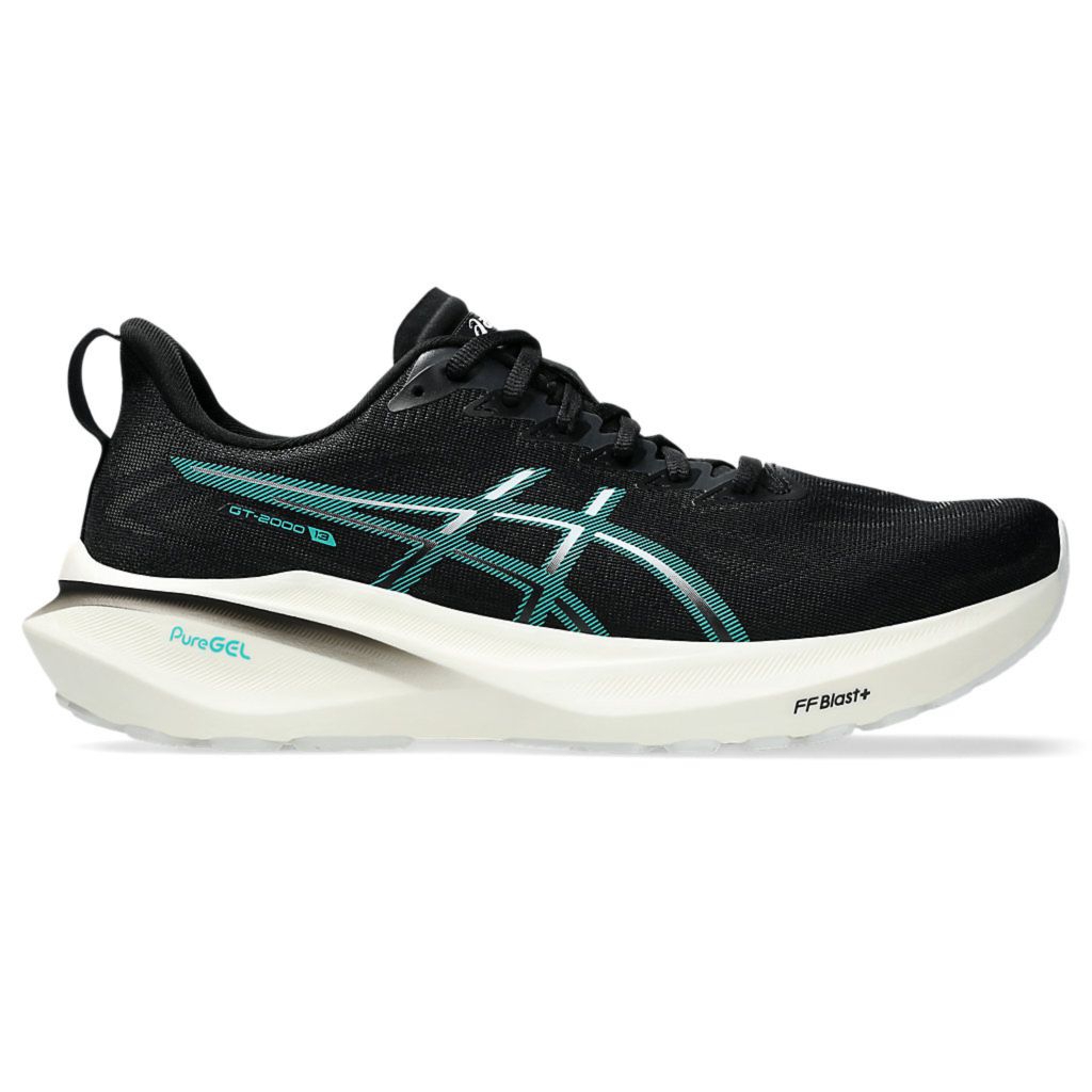 SEPATU RUNNING LARI ASICS GT-2000 13 BLACK TEAL ORIGINAL