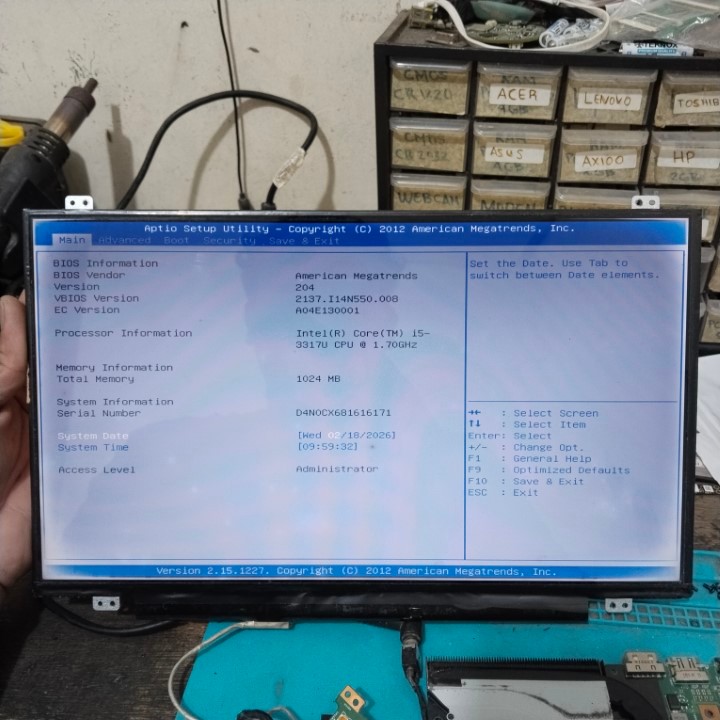 LCD Laptop Asus K46CM A46 A46C A46CA A46CB A46CM K46 K46CA K46CB Layar LED 14 inch slim 40 pin Secon