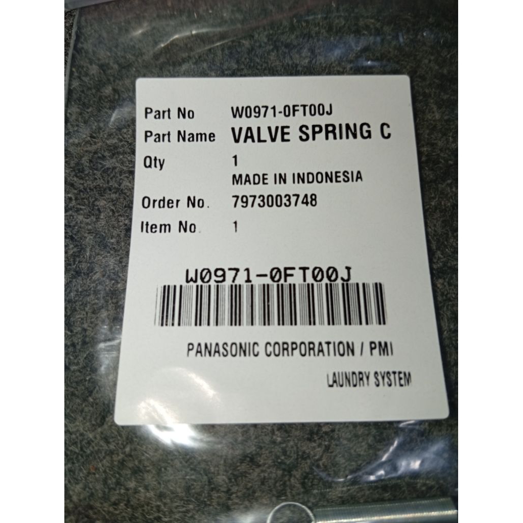 Valve spring C. per drain selector mesin cuci Panasonic
