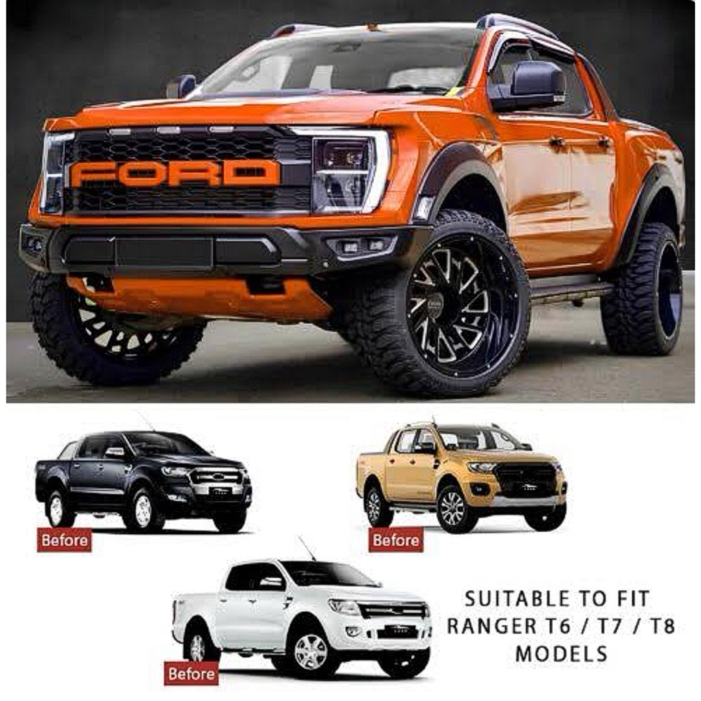 Bodykit F150 Raptor 2023 untuk Ford Ranger tahun 2012 up