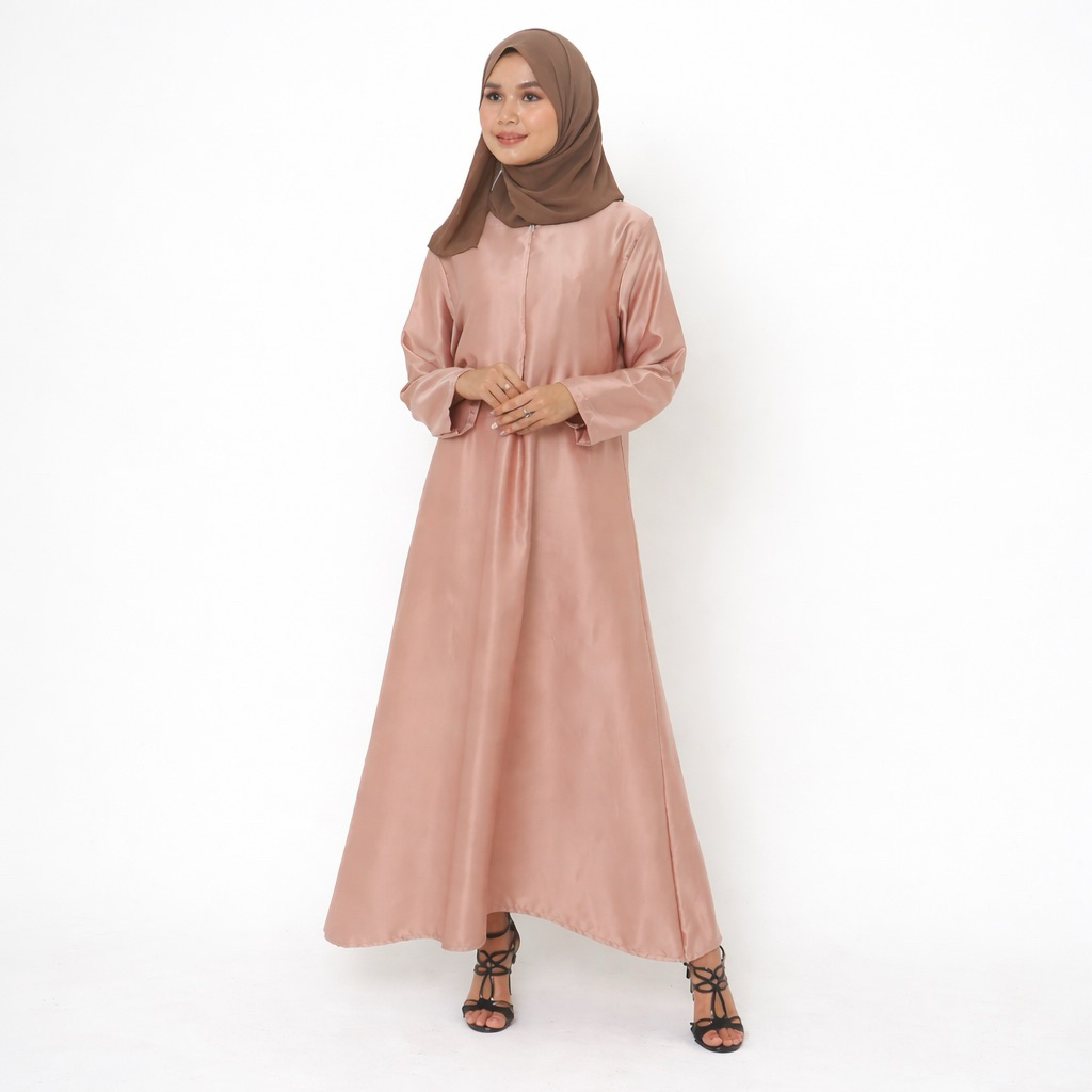 Premium silk dress inner | Inner gamis satin | inner gamis silk | gamis satin busui | busui friendly