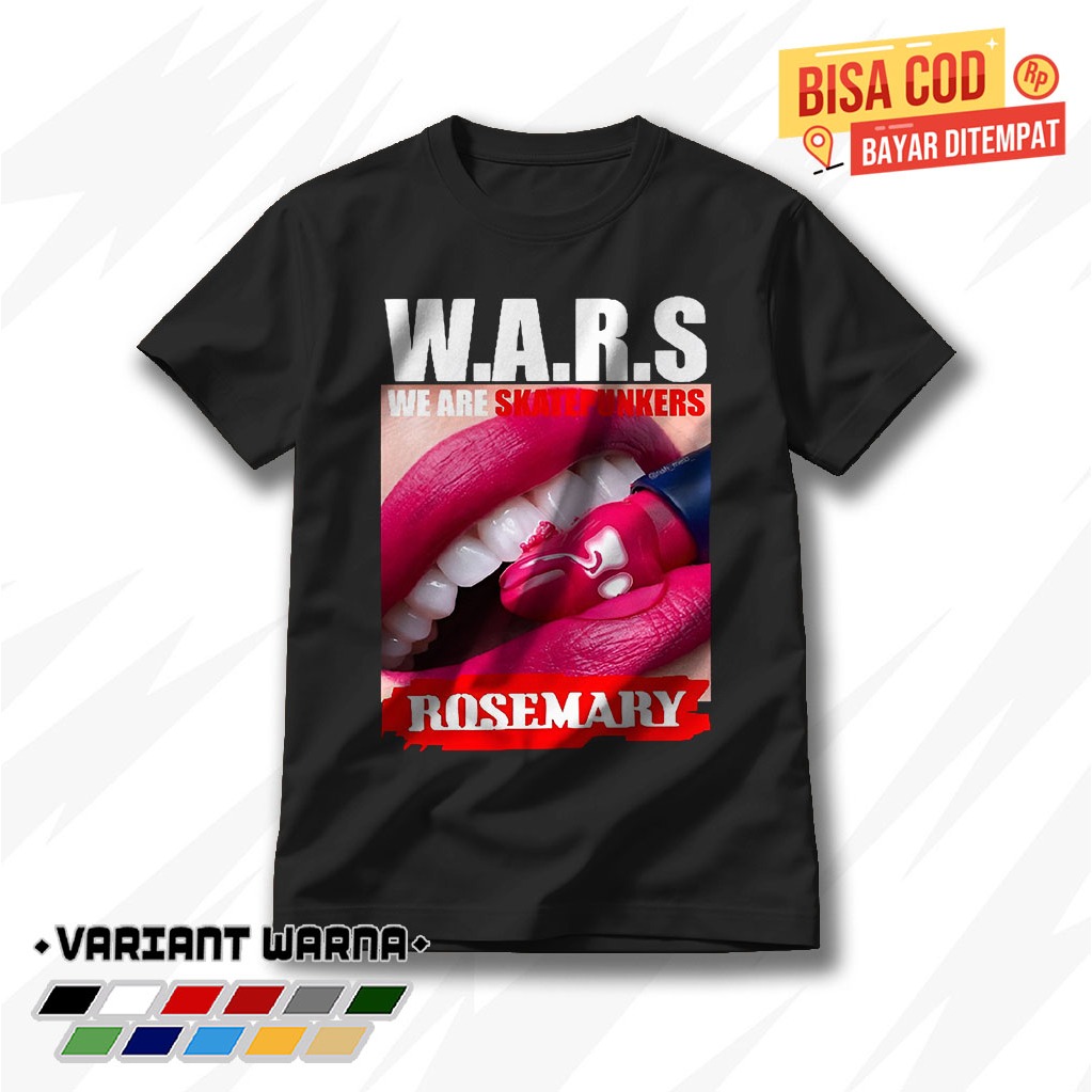 TSHIRT BAJU KAOS BAND ROSEMARY KAOS ROSEMARY WARS TERBARU COMBED