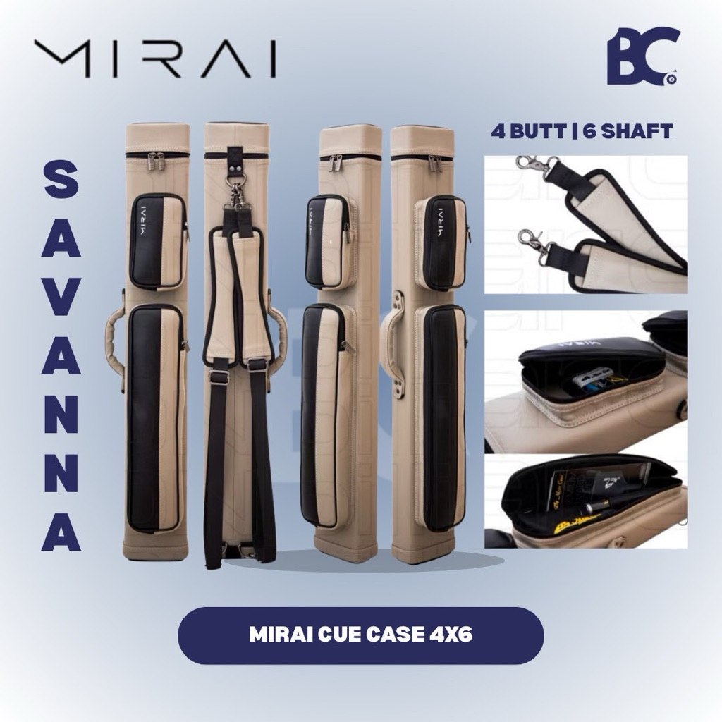 (PASTI ORI) Mirai 4x6 Cue Case - Tas Billiard Mirai 4x6 - Hardcase Mirai 4x6 - Billiard Case 4x6 Mir