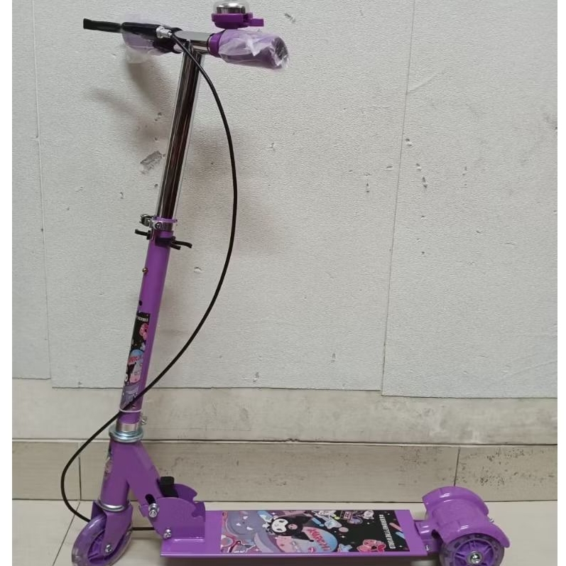 Mainan outdoor anak Skuter Sekuter Otoped anak roda 3 ada rem dan bel stainless FROZEN Hello kitty K