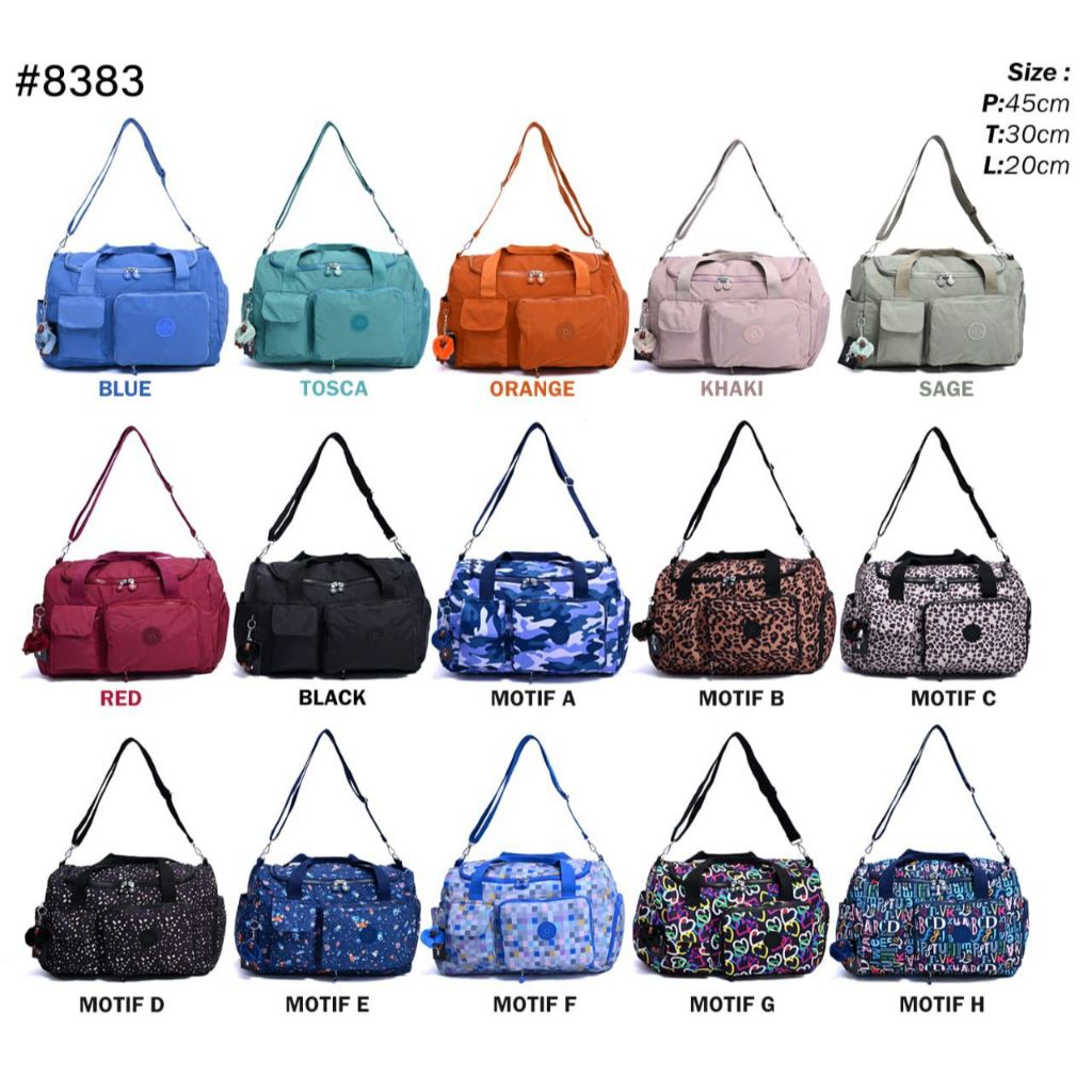 Tas Travel Besar Banyak Kantong Muat Banyak Baju Barang Banyak 8383 Bisa Untuk Olahraga Tas Sporty T