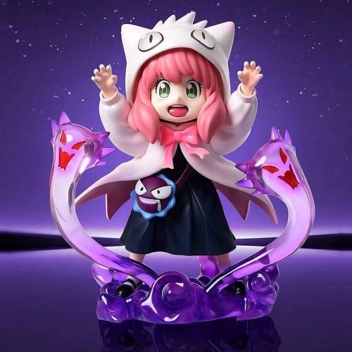 Action Figure Anya Forger Jubah Pokemon Gengar Cosplay - Kaki Magnet & Part Lepas Pasang