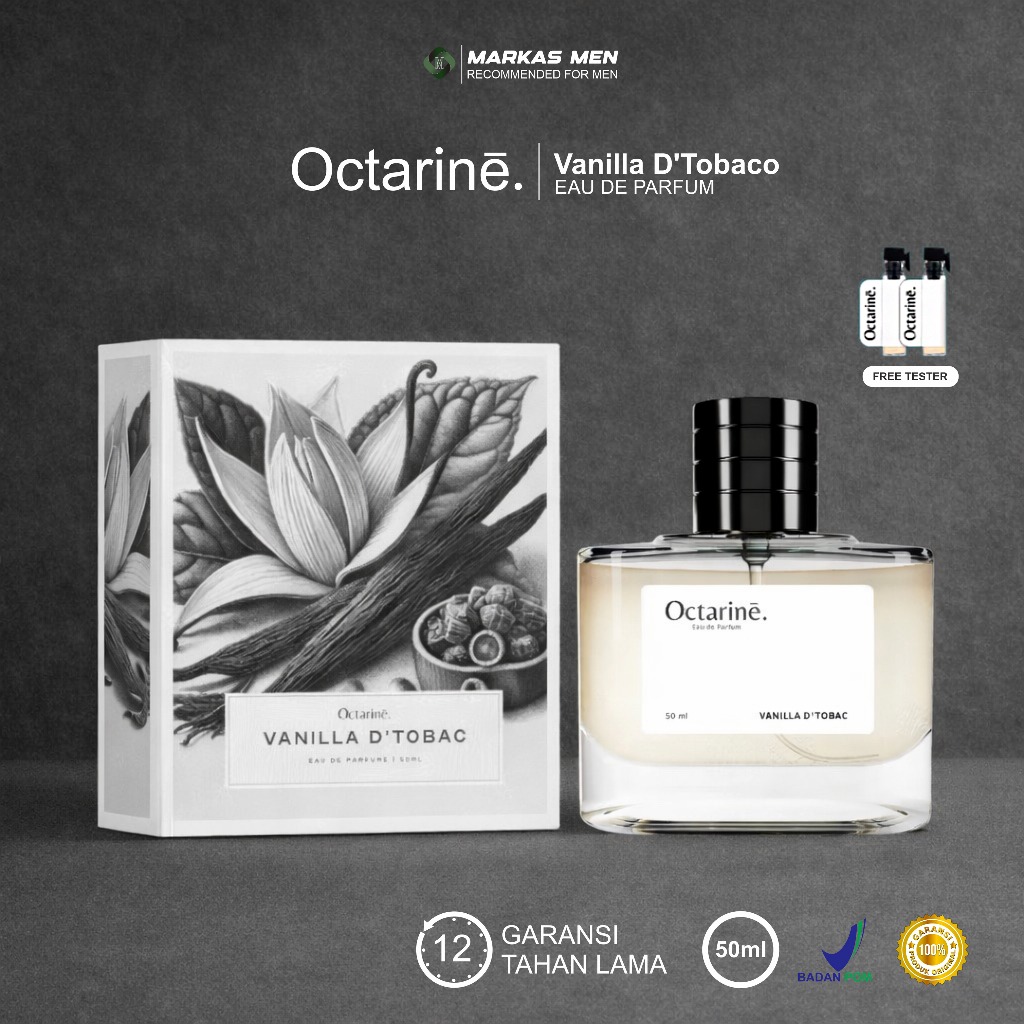 Octarine - Vanilla D'Tobaco 50ml - Parfum Pria Aroma Warm Spicy Vanilla