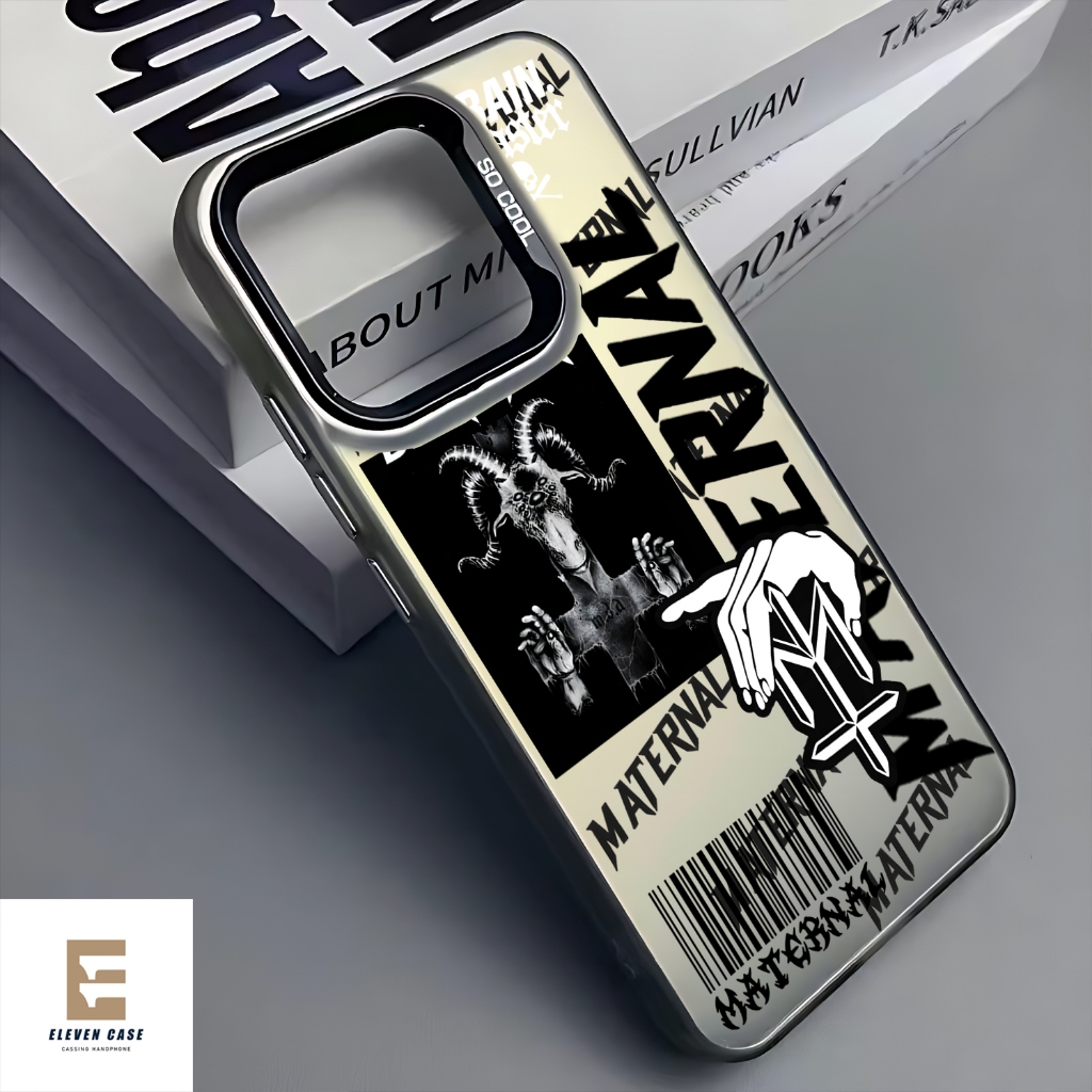 { IMDEC27 } Softcase Imd Black Maternal IPHONE 7 11 12 13 14 15 16 17 PRO MAX PLUS AIR SE Case imd H