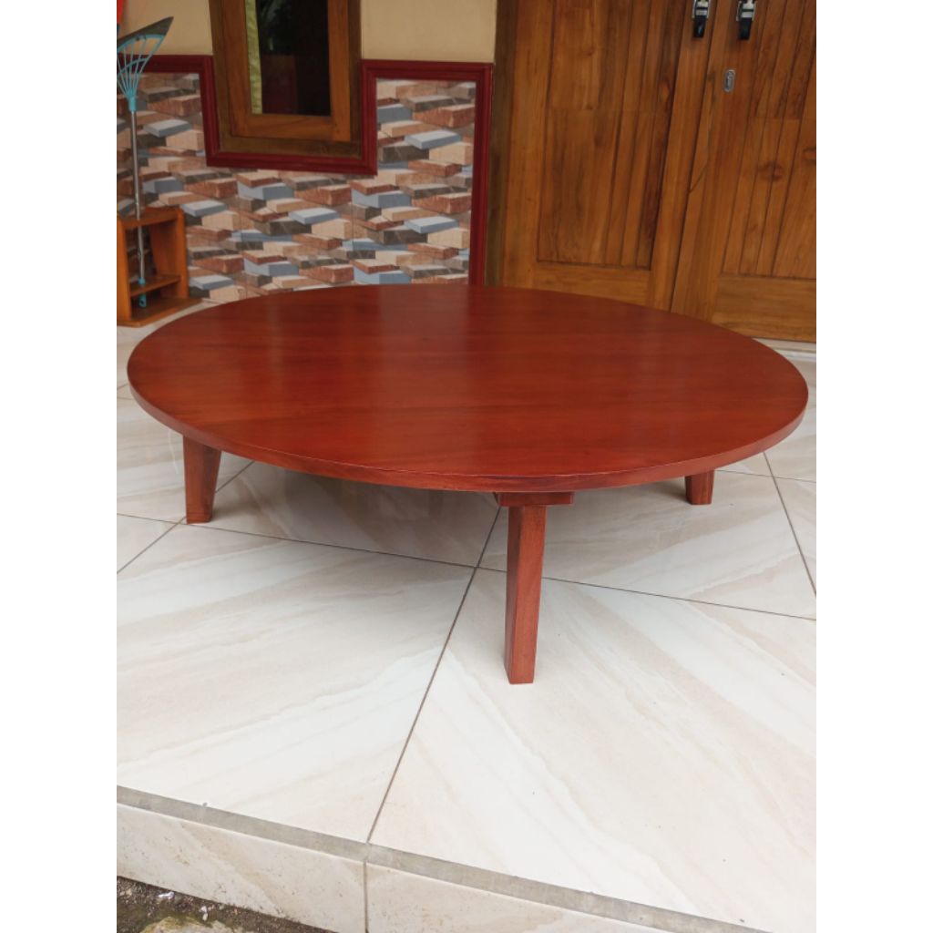 Meja bulat lesehan diameter 100cm T30cm