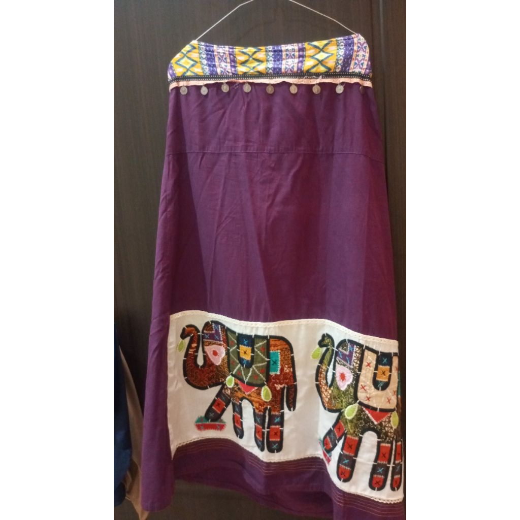 preloved rok warna ungu