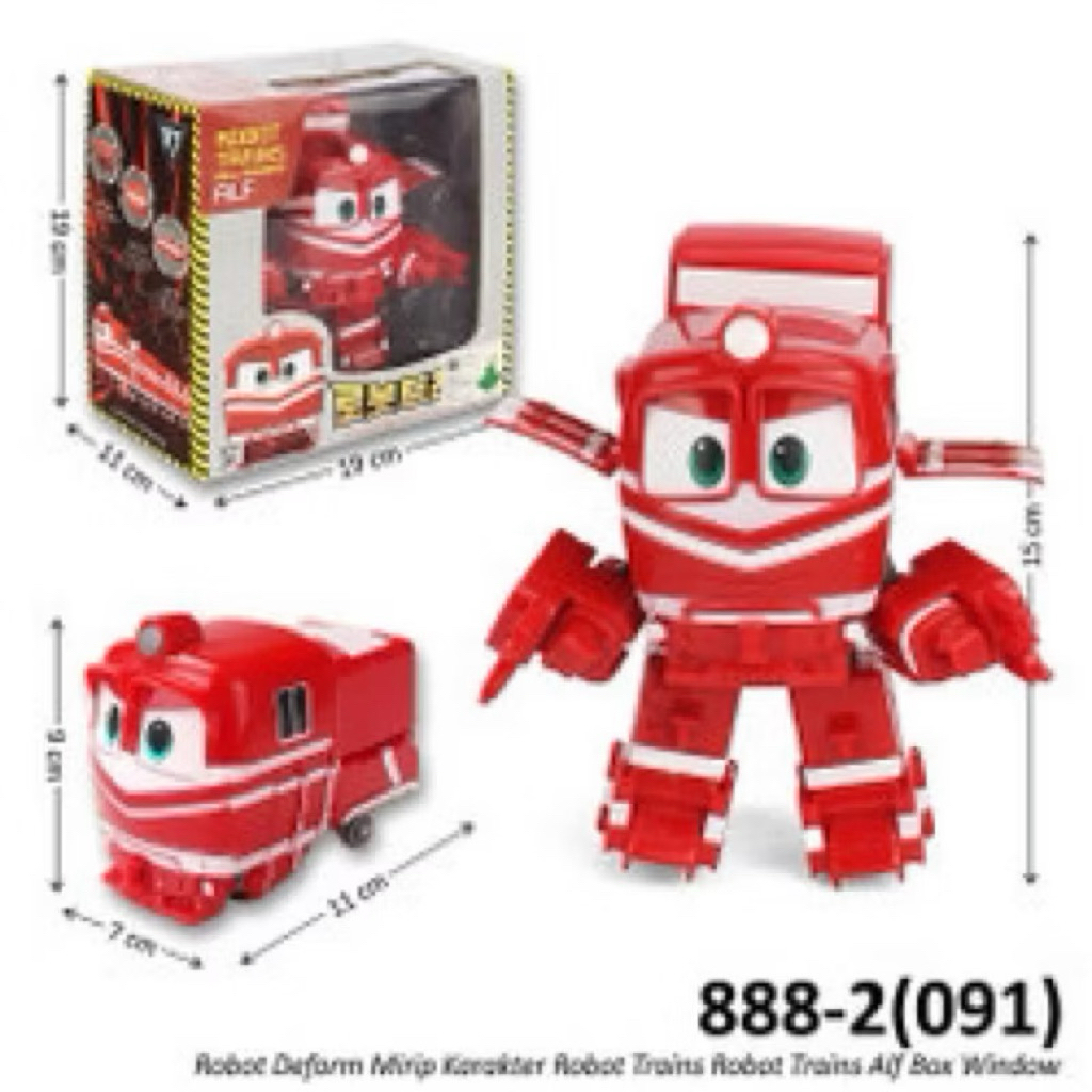 Mainan Anak ROBOT TRAINS Bis Hadiah Chaki mobil Kids Meal CFC MCD Bus Train Alf Kay Harold Silverlit
