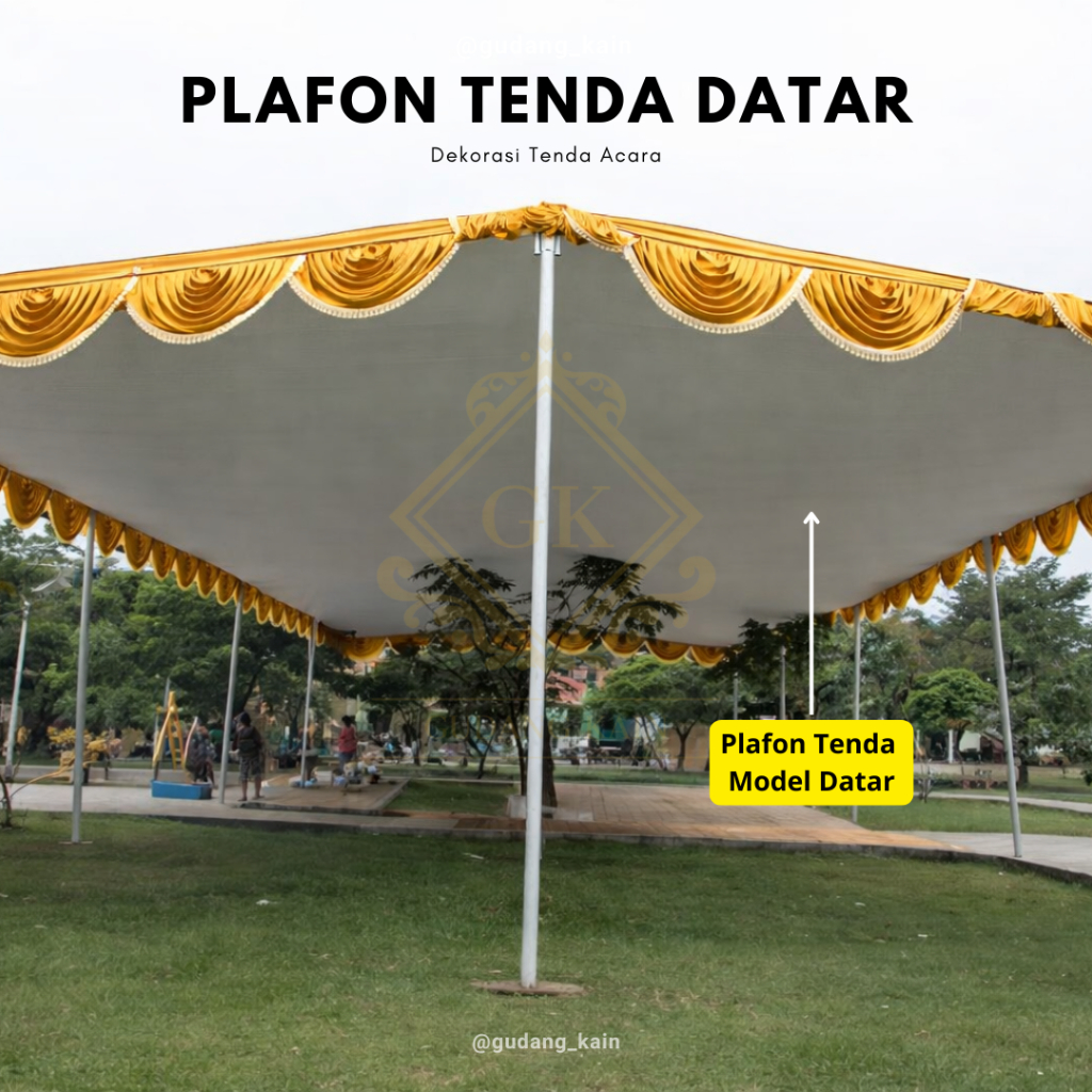 Plafon Tenda Datar Dekorasi Tenda Acara Sudah Jahit Tinggal Pasang