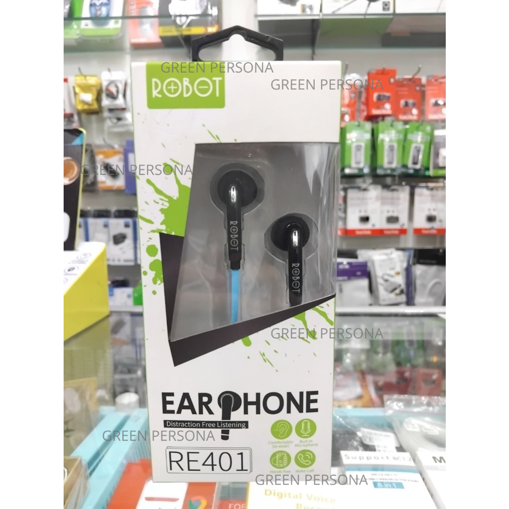 Headset Robot RE-401 Earphone Robot Handsfree Robot Original