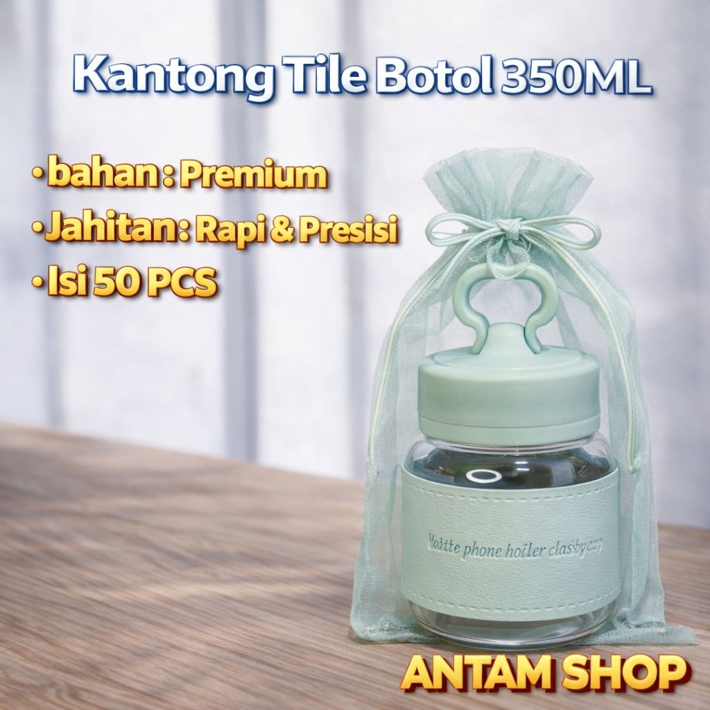 Kantong Tile Souvenir Ukuran 10 x 18 Cm Kantong Kemasan Souvenir Botol 35ML
