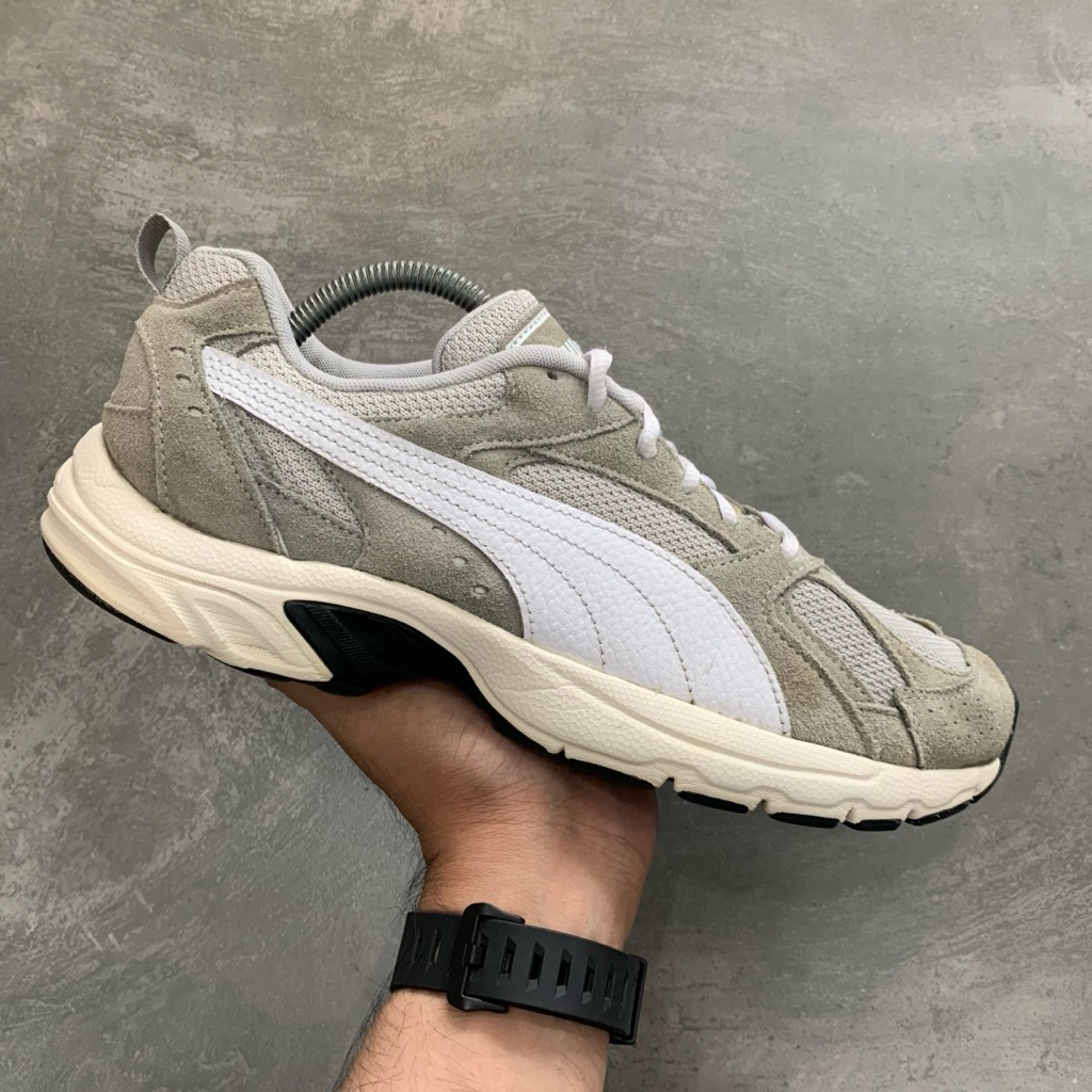 [Size 42.5] Rare Puma Milenio Tech Suede Grey White (393940-01) Second Original Kondisi Mulus Nominu