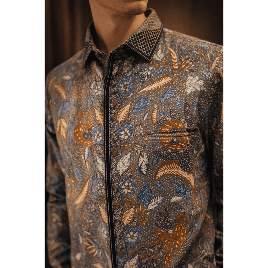 Batik Nusarupa - ARSA | Kemeja Batik Pria Premium Lengan Panjang Motif Nusantara | Semi Jas