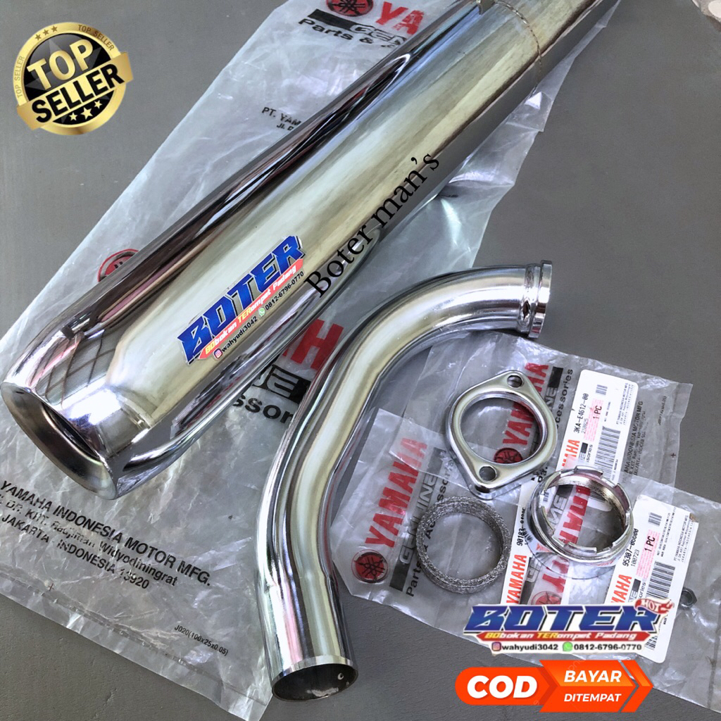 KNALPOT BOTER FULLSET BOBOKAN TEROMPET PADANG ORIGINAL - KNALPOT RX KING RX SPESIAL RX SERIES ORIGIN