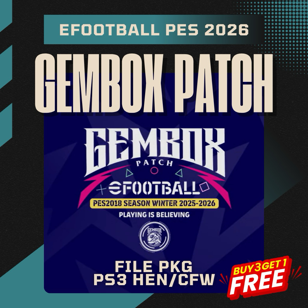 EFOOTBALL PES 2026 PS3 CFW/HEN – GEMBOX PATCH WINTER UPDATE | Transfer Terbaru 2025/2026