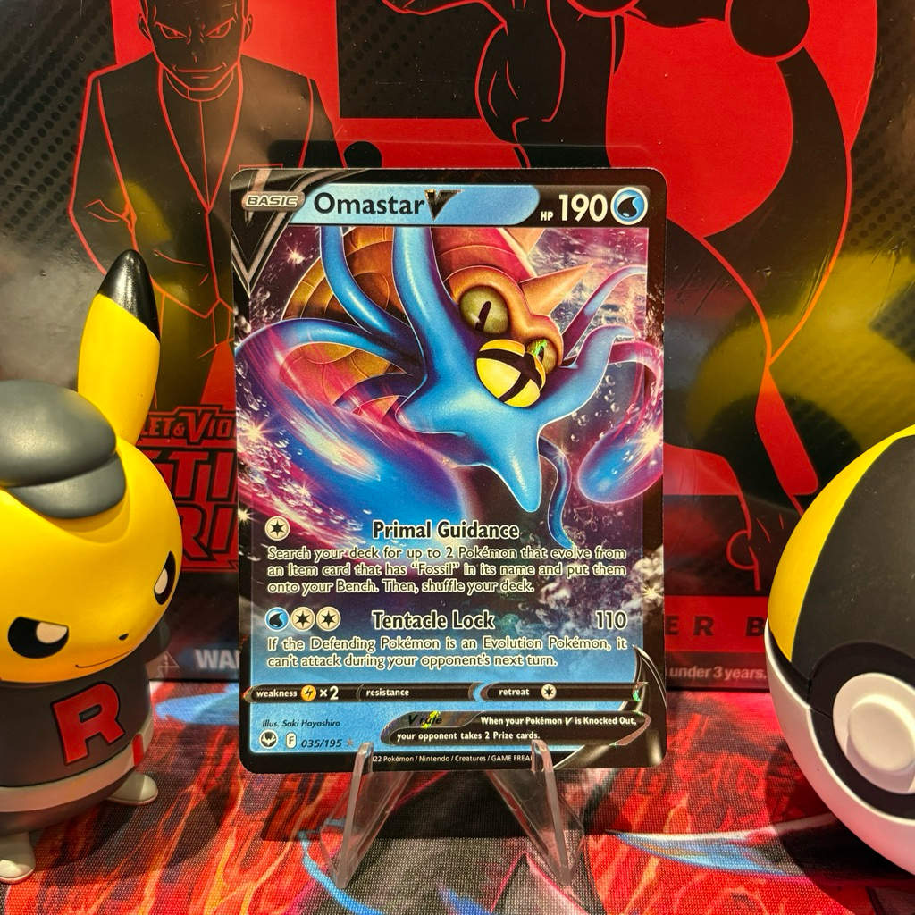 Omastar V 035/193 ENG - UR Holo - Silver Tempest - Pokemon TCG