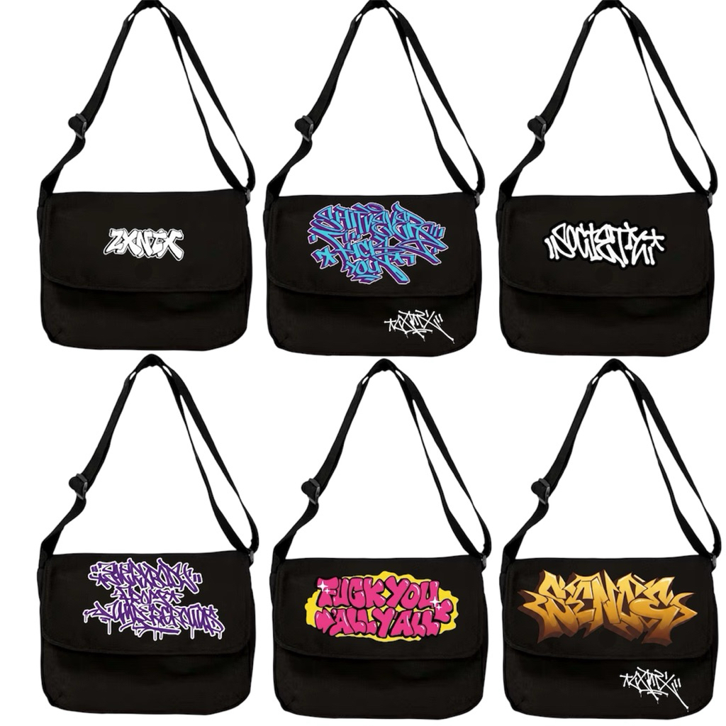 Tas selempang pria Tas sekolah hitam Tas pria