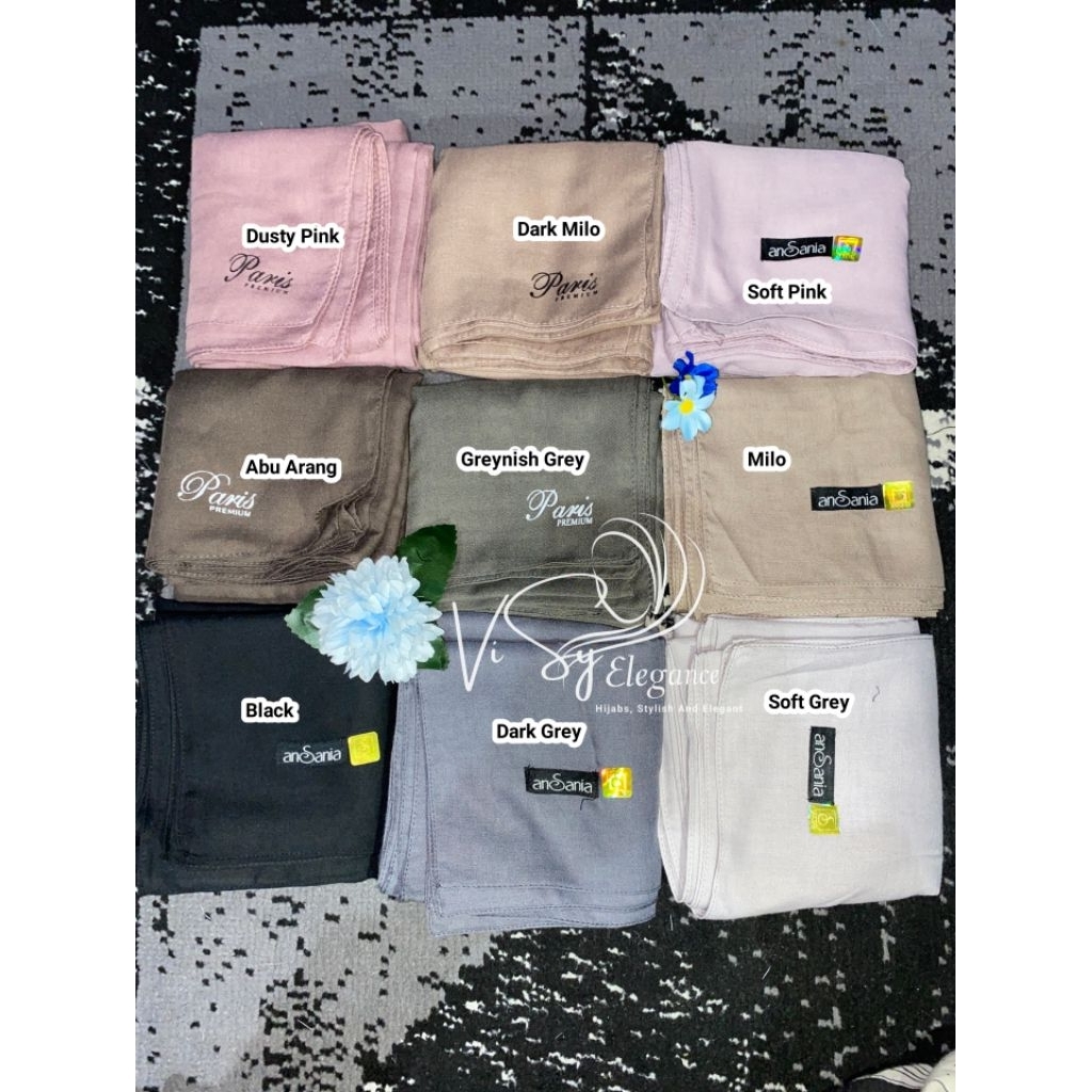 Paris Premium Hijab Segi Empat Laser Cut Jilbab Paris Premium Ansania Voal Basic Polos Hijab Polos