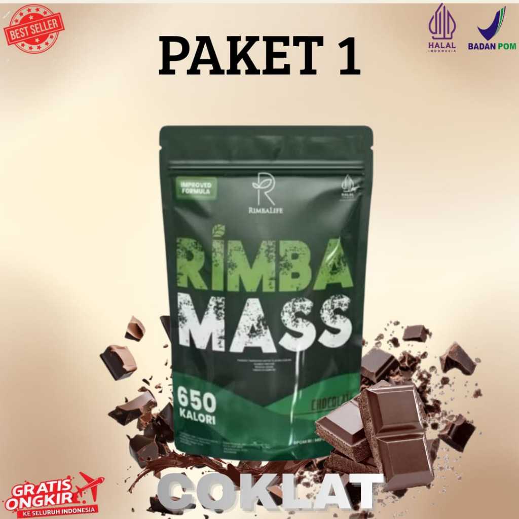 RIMBALIFE Rimba Mass Susu Gainer Penambah Berat Badan Protein Coklat