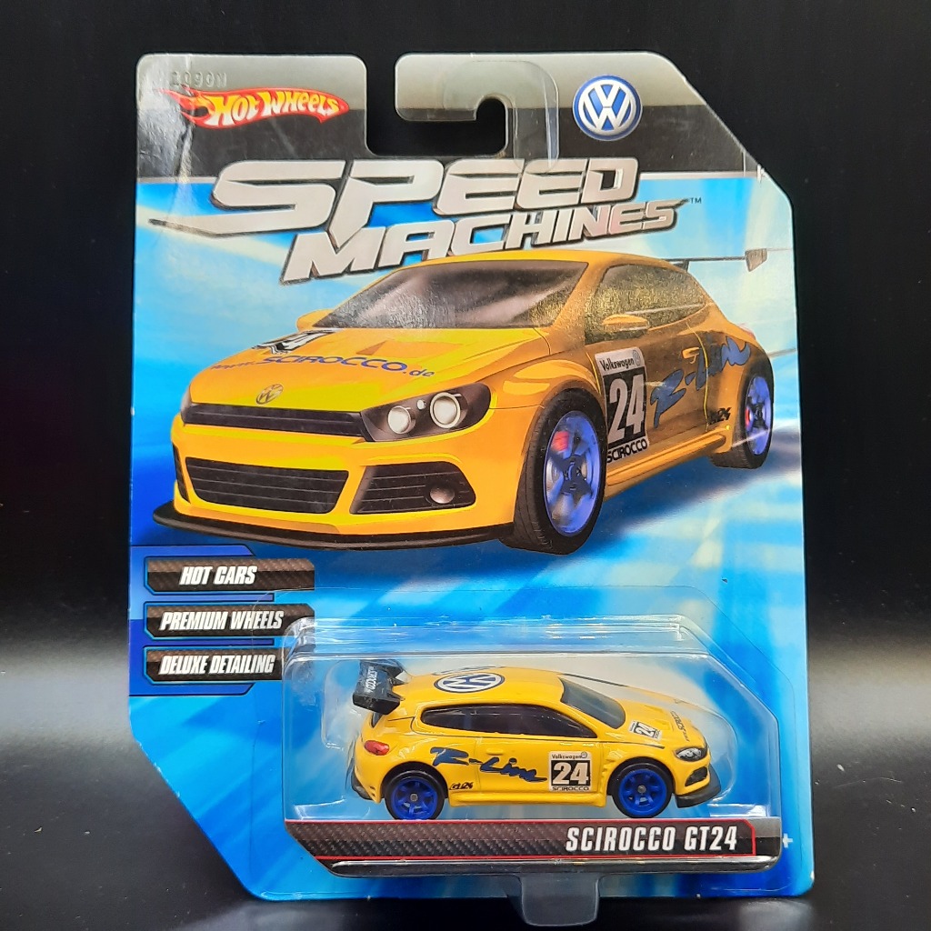 Hot Wheels Speed Machine Scirocco GT24 Kuning Card Kerut