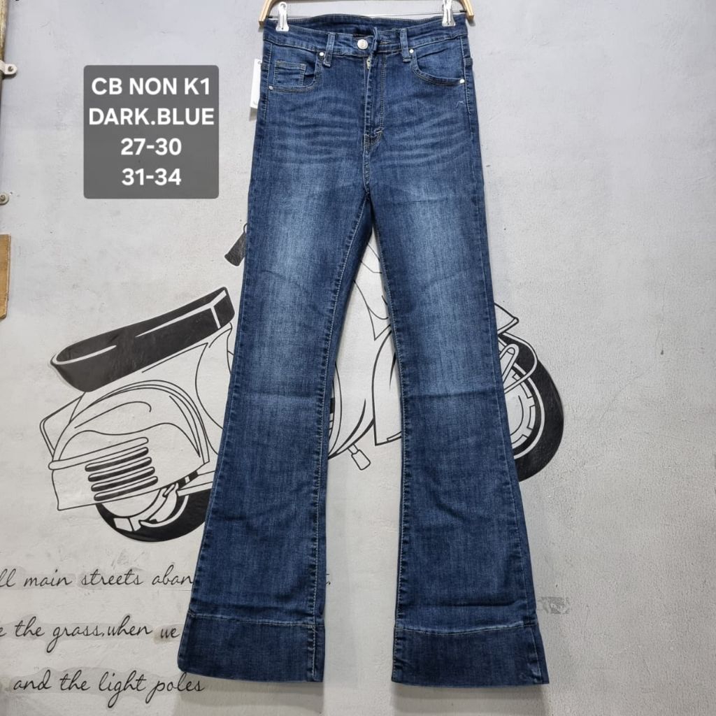 CUTBRAY JEANS WANITA LIPAT BAWAH LEBAR HW NINE ONE NINE