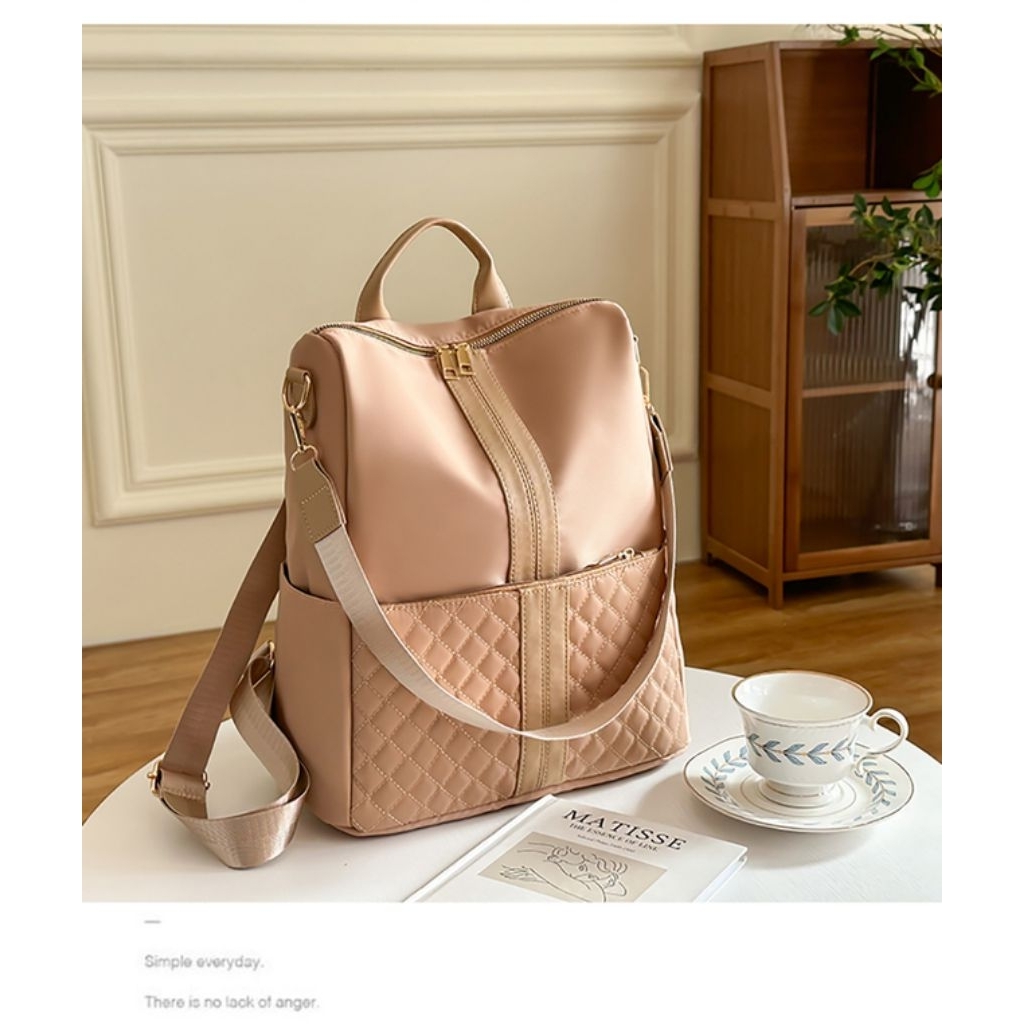 CBL - Tas Ransel Wanita Bordir Waterproof Bahan Nilon