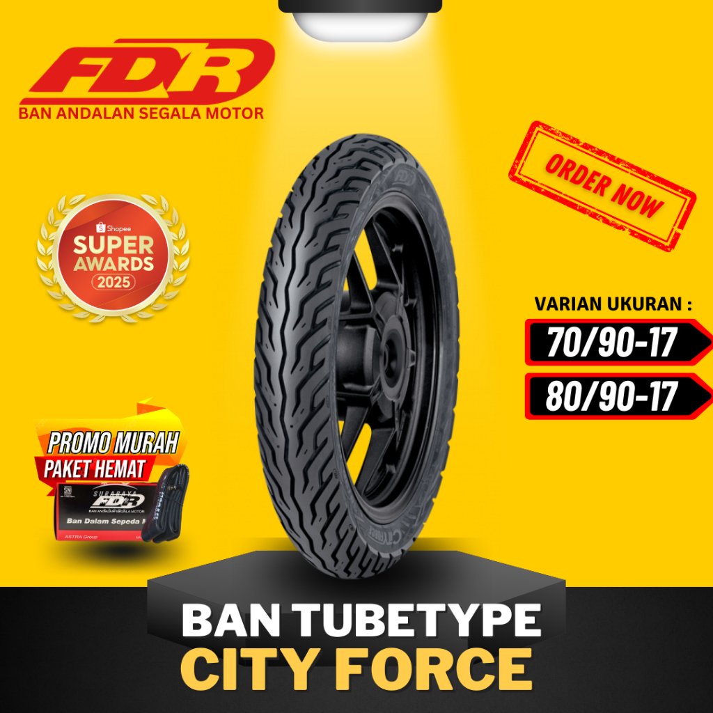 [READY COD] BAN FDR CITY FORCE TUBETYPE RING 17 / BAN FDR TUBETYPE CITY FORCE TT RING 17 ( 70/90-17 