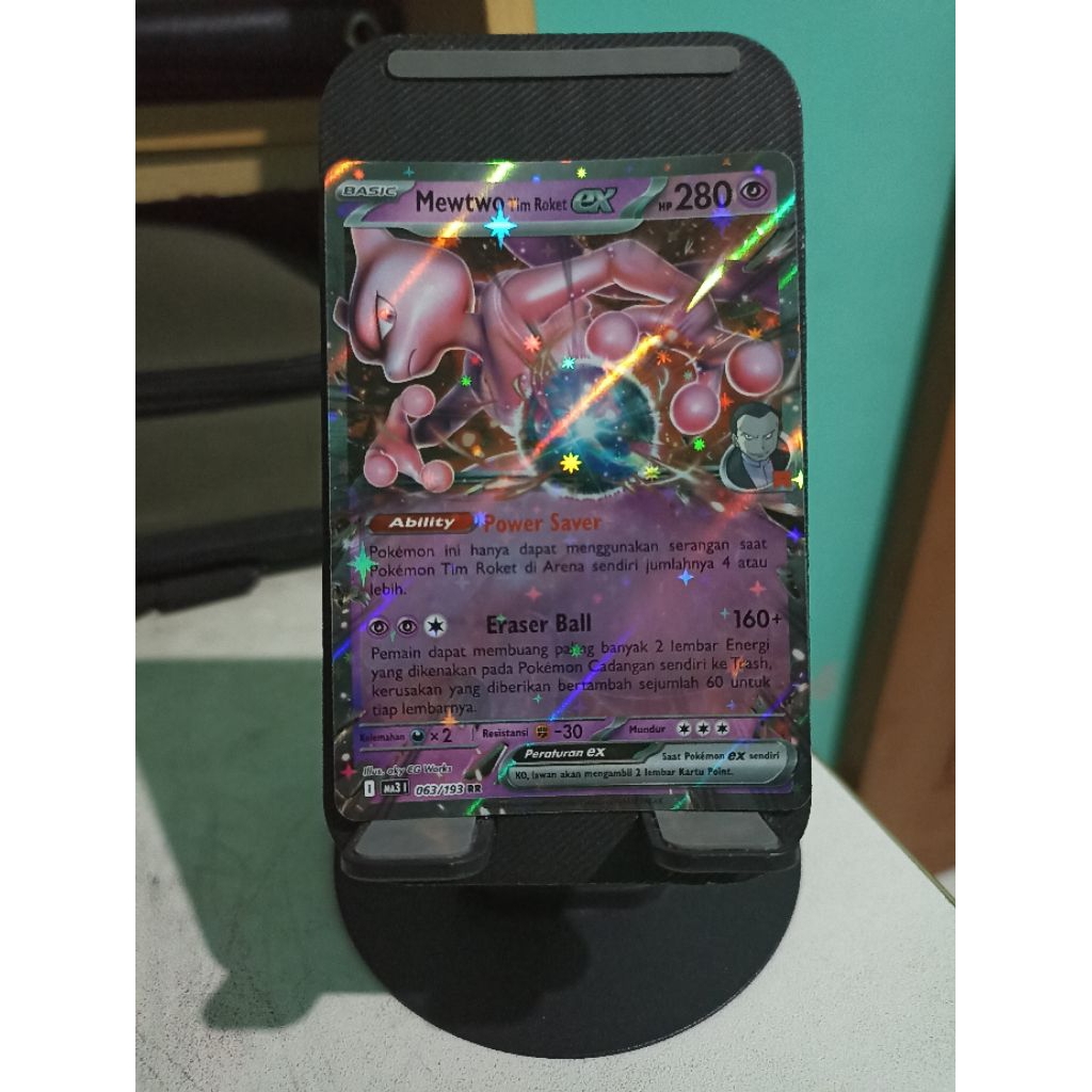 KARTU MEWTWO TIM ROCKET EX RR