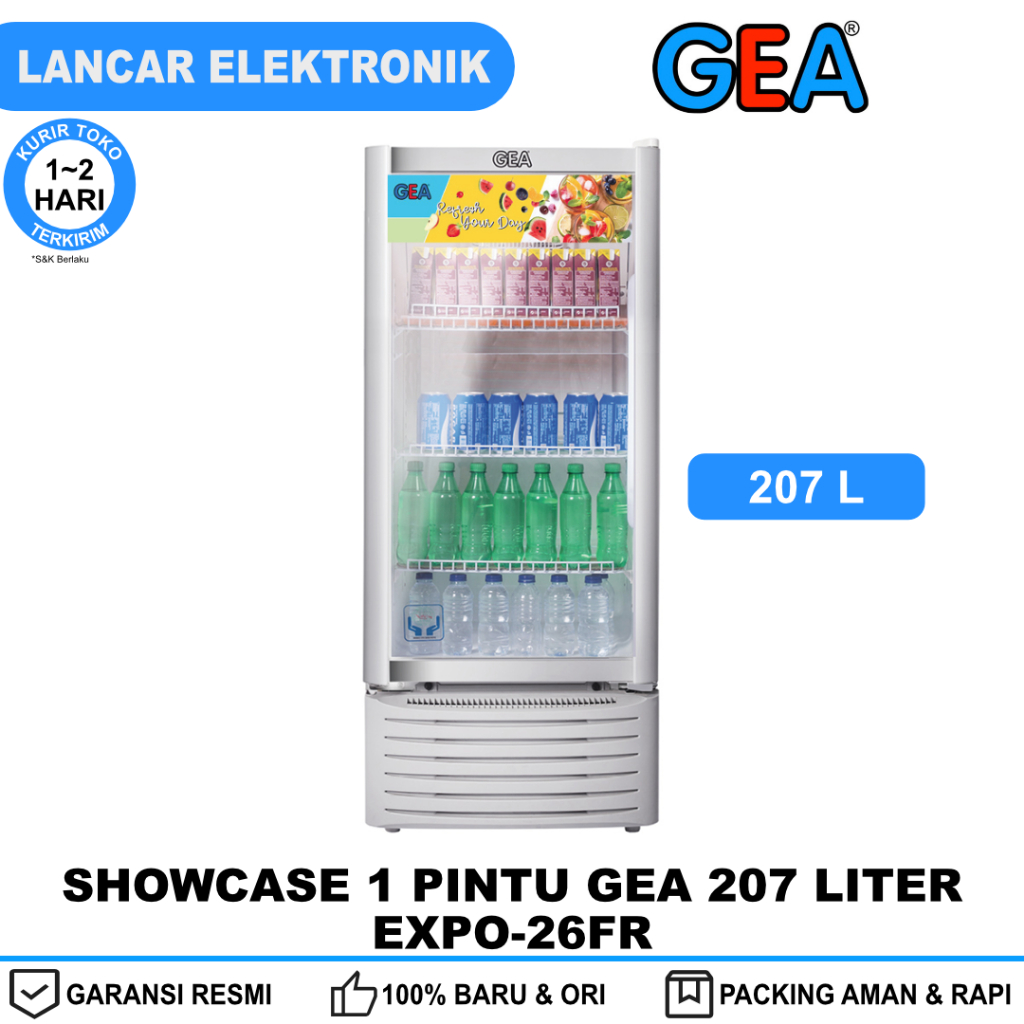 Showcase GEA 1 Pintu 207 Liter EXPO-26FR - Display Cooler