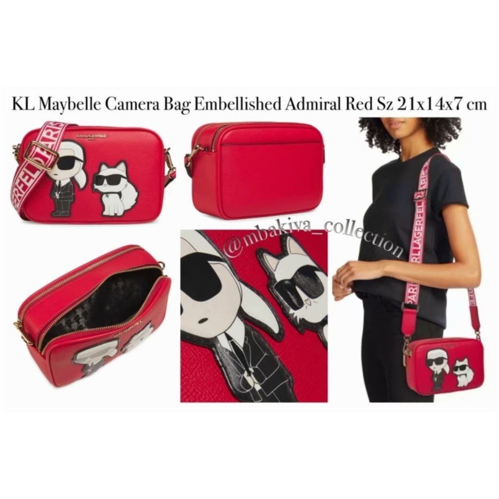 KL Maybelle Camera Bag Embellished Admiral Red