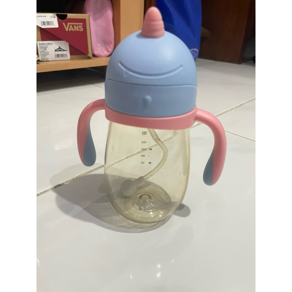 Preloved LocknLock Unicorn Kids Straw Bottle Milk Water 330 ML - HAP911