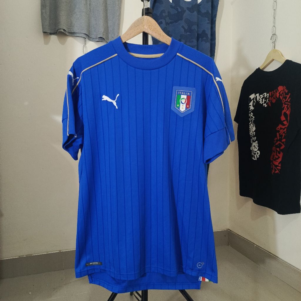 Kaos Jersey Bola Puma Italia Italy Home 2016 Size XL Original Authentic