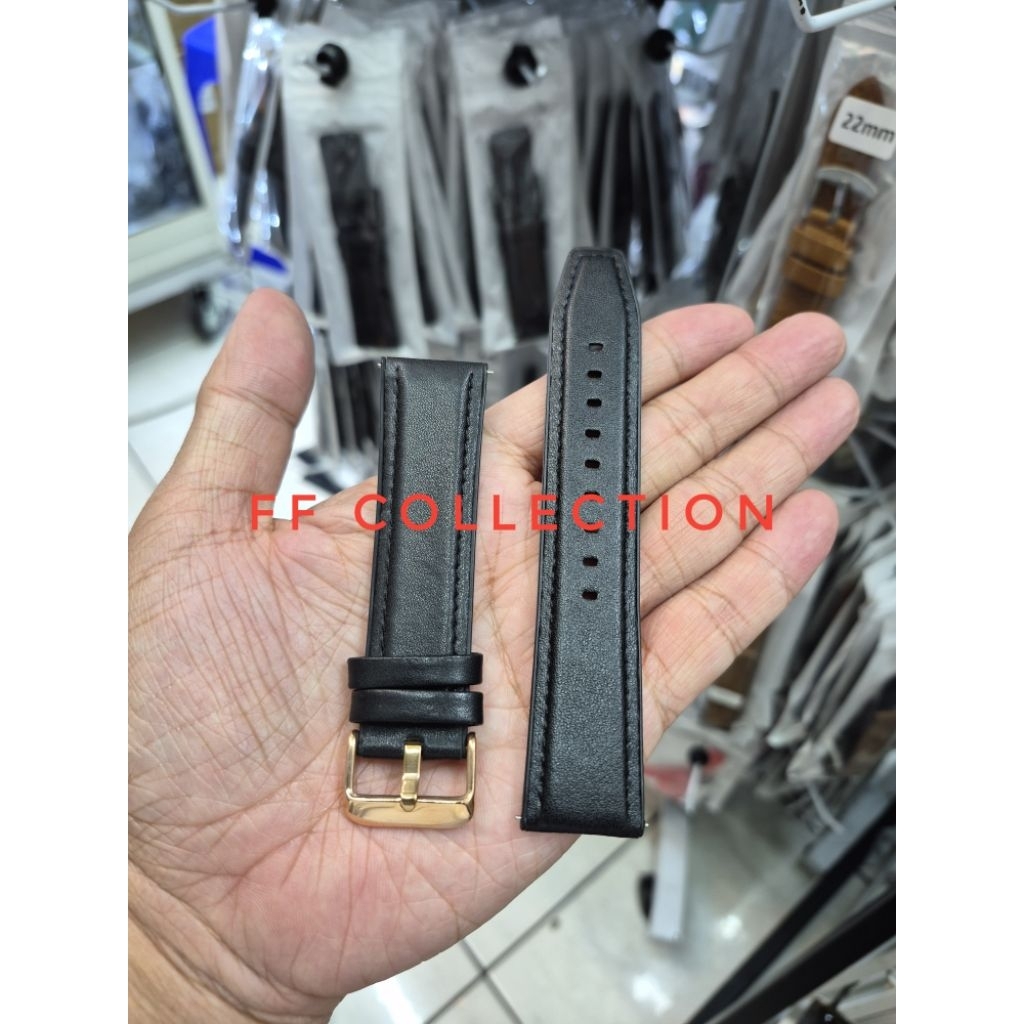 FF 20MM 22MM QUICK RELEASE STRAP TALI JAM TANGAN FOSSIL BLACK HITAM BUCKLE ROSE GOLD ANTI AIR