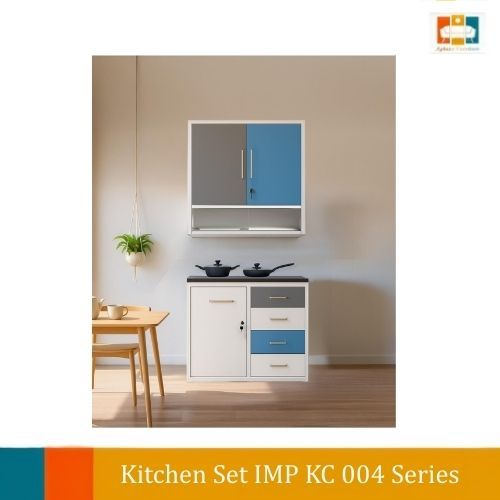 Kitchen Set Besi / Lemari Dapur Kabinet / Lemari Dapur Atas/Bawah Besi Anti Air dan Anti Rayap