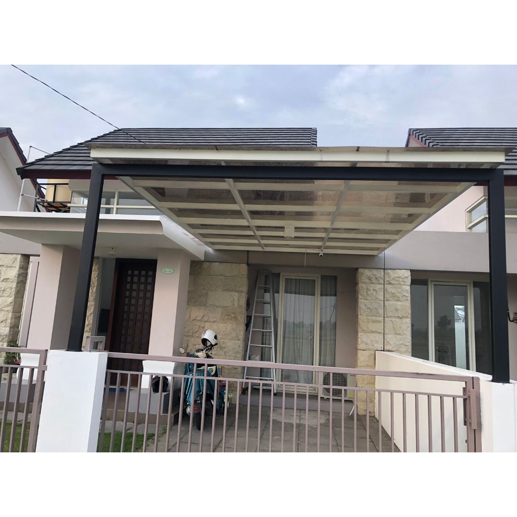 Kanopi Minimalis Solarflat Sidoarjo Atap Baja Ringan Tahan Lama Rumah Solarflat Embossed / Texture