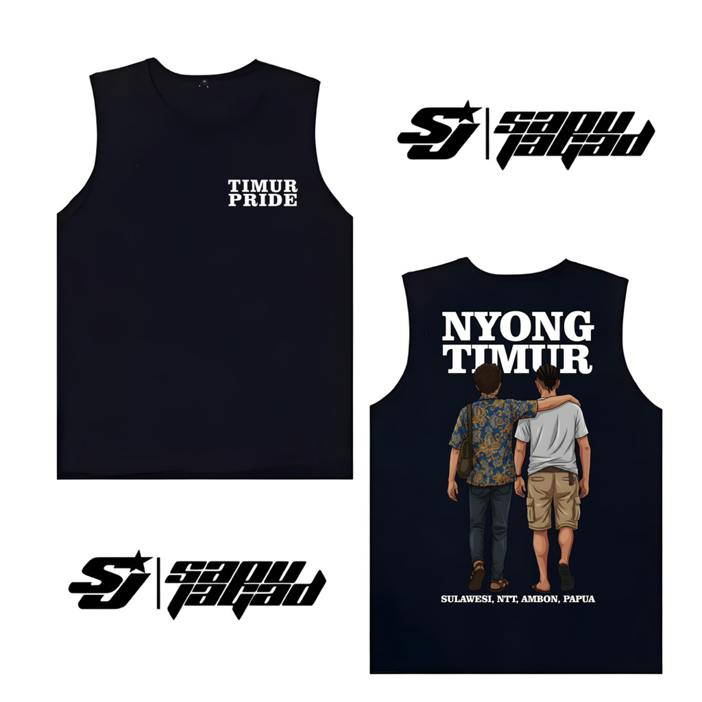 Singlet TIMUR PRIDE NYONG TIMUR Sulawesi, NTT, Ambon, Papua Free Stiker