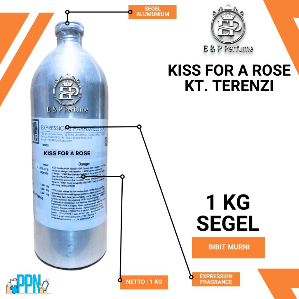 Bibit Parfum by Expression - Kiss For A Rose | KT. Terenzi Kemasan 1 Kg Segel